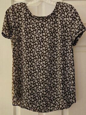 Brown Print Ann Taylor Blouse